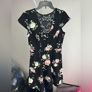 Black floral dress